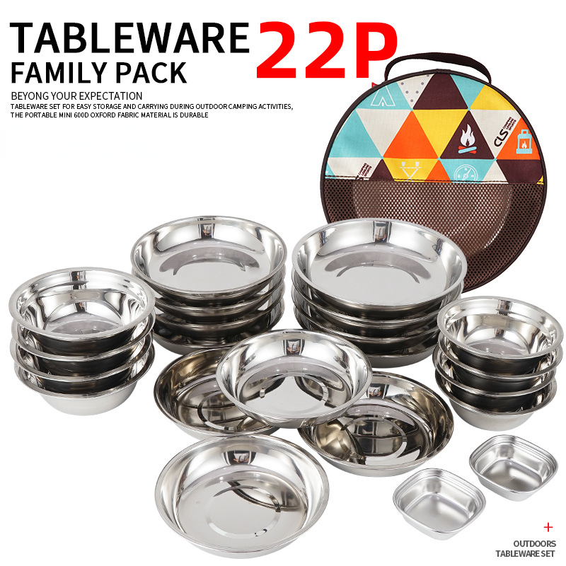 Camping Cooking Dining Set - Outdoor Camping Cooking Portable Dining Plate