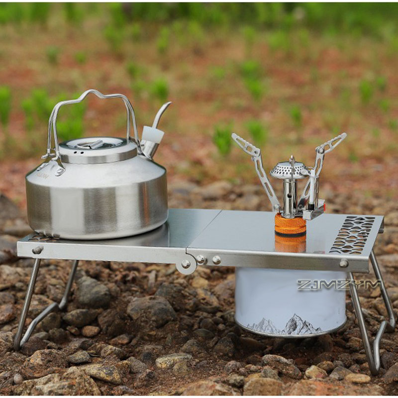 Stainless Steel Folding Campin - Camping Cooking Table ulasan dan harga