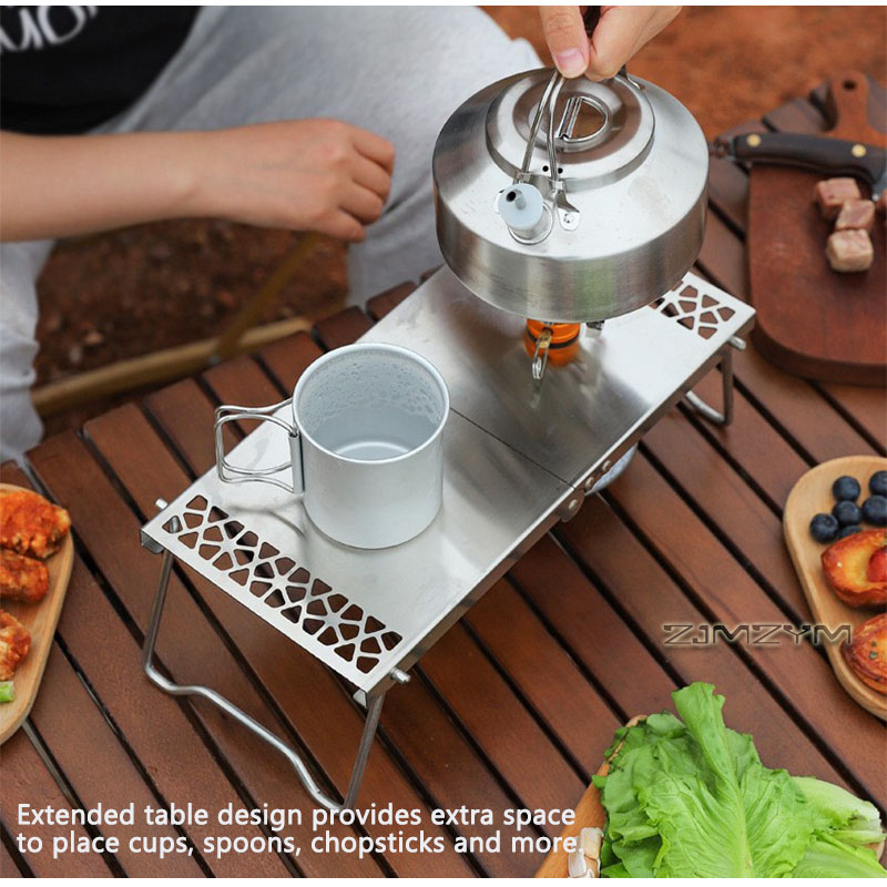 Stainless Steel Folding Campin - Camping Cooking Table ulasan dan harga