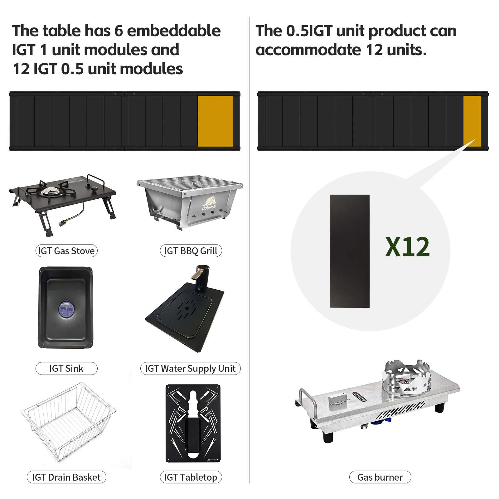 DOTWISE Outdoor Camping IGT Ta - Camping Cooking Table ulasan dan harga