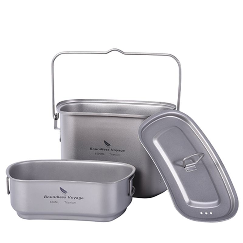 1.5L Outdoor Military Canteen  - Camping Cooking Container ulasan dan harga