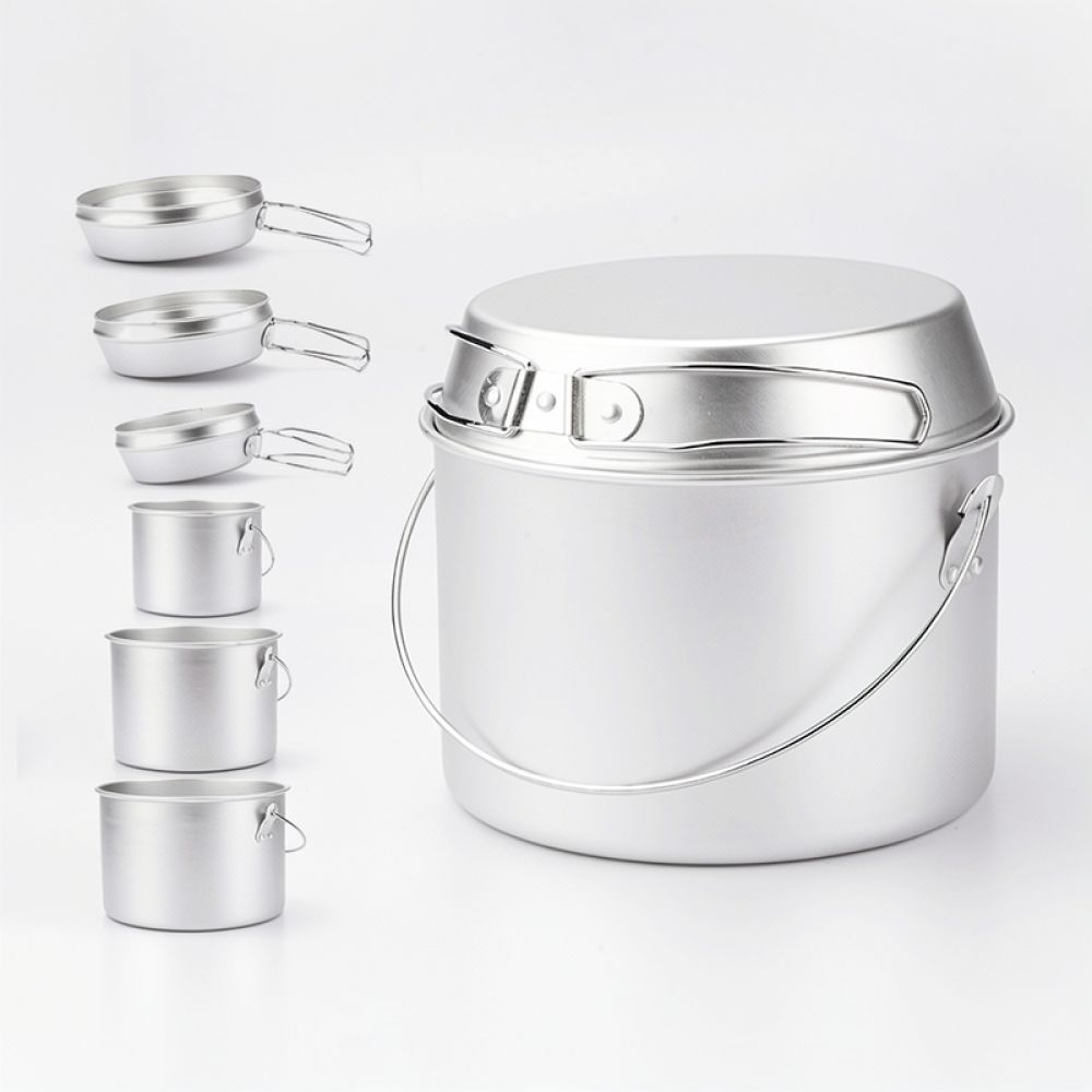 Outdoor Picnic Aluminum Cookwa - Camping Cooking Dining Set ulasan dan harga