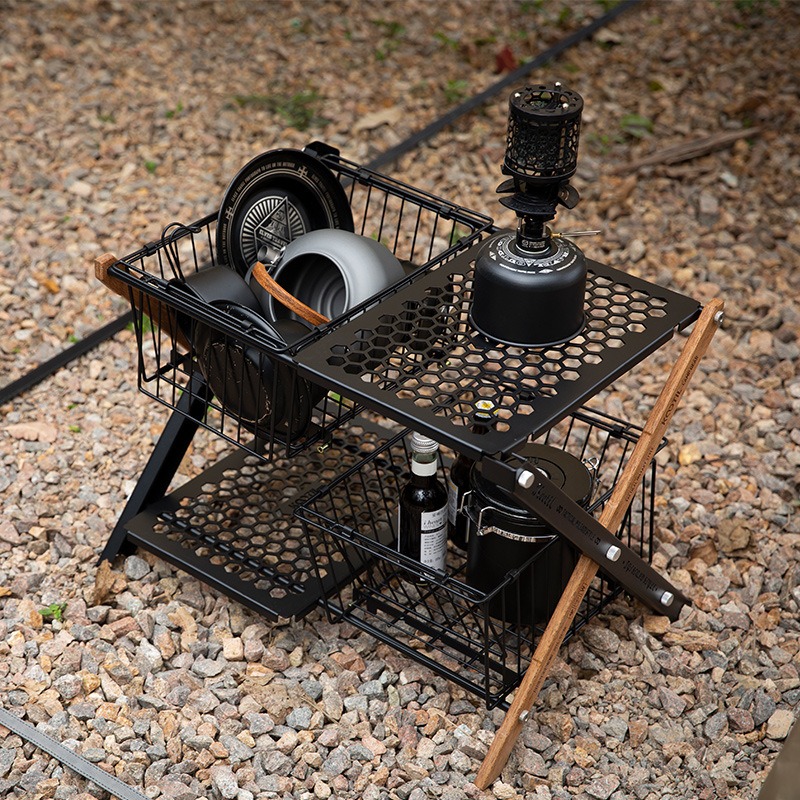 Portable Folding Camping Table - Camping Cooking Organizer ulasan dan harga