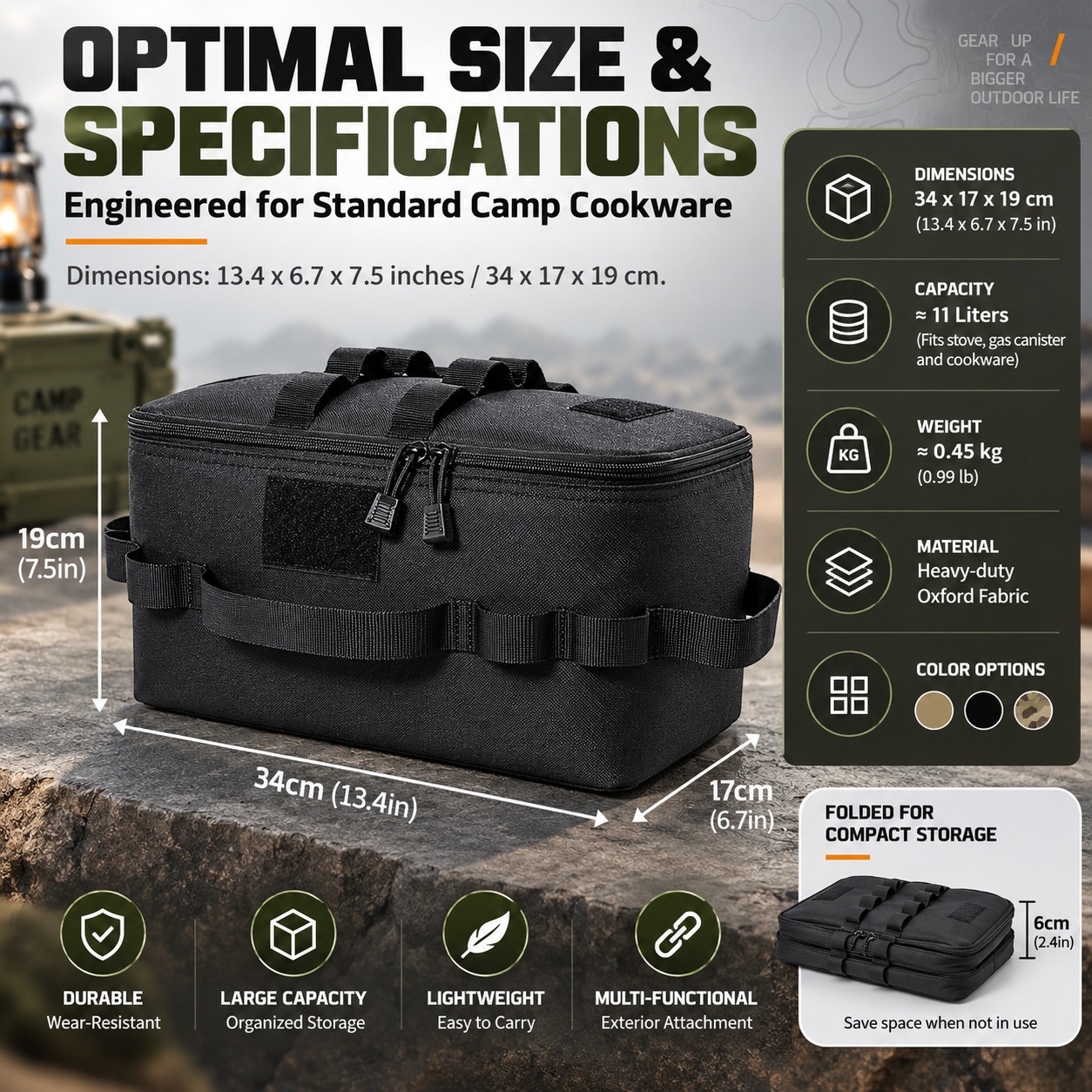 Multifunctional Tactical Campi - Camping Cooking Organizer ulasan dan harga