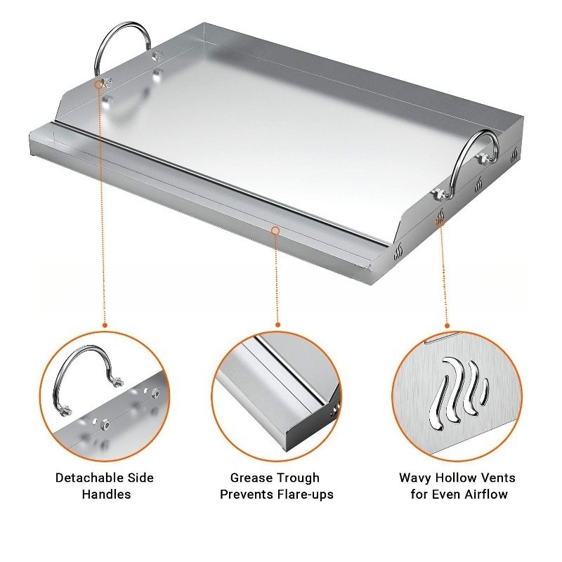 Stainless Steel Griddle BBQ To - Camping Cooking Flat Top ulasan dan harga