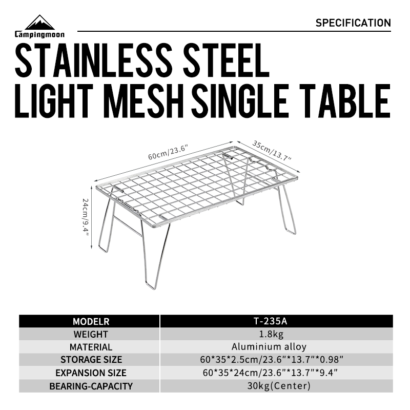 CAMPINGMOON New Cheap T-235A 1 - Camping Cooking Table ulasan dan harga